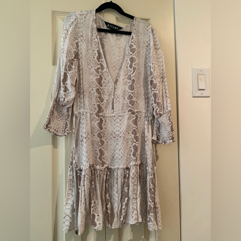 Kivari Snakeskin pattern beautiful silk dress